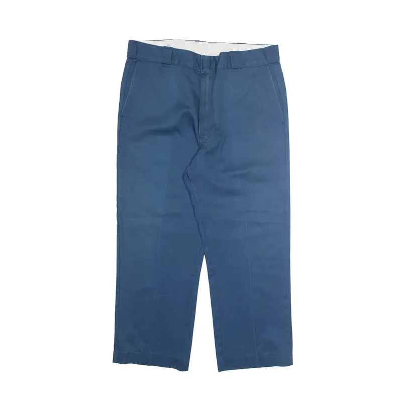 DICKIES Chino Mens Trousers Blue Regular Straight W36 L26