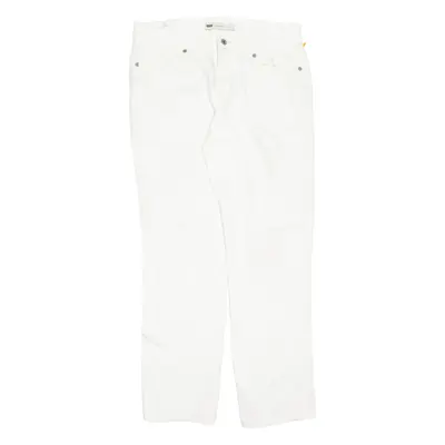 LEVI'S Mid Rise Womens Jeans White Slim Straight W29 L32