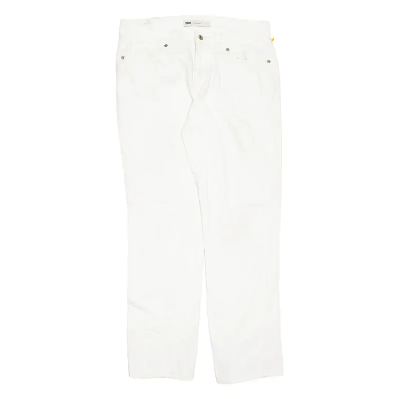 LEVI'S Mid Rise Womens Jeans White Slim Straight W29 L32