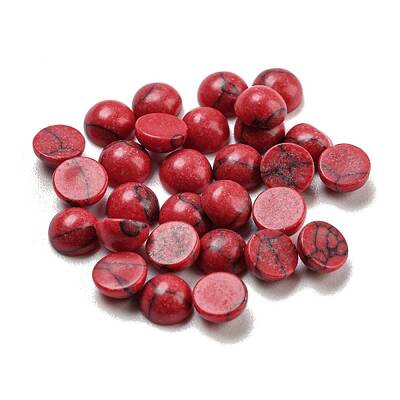 Synthetic Red Turquoise Cabochons
