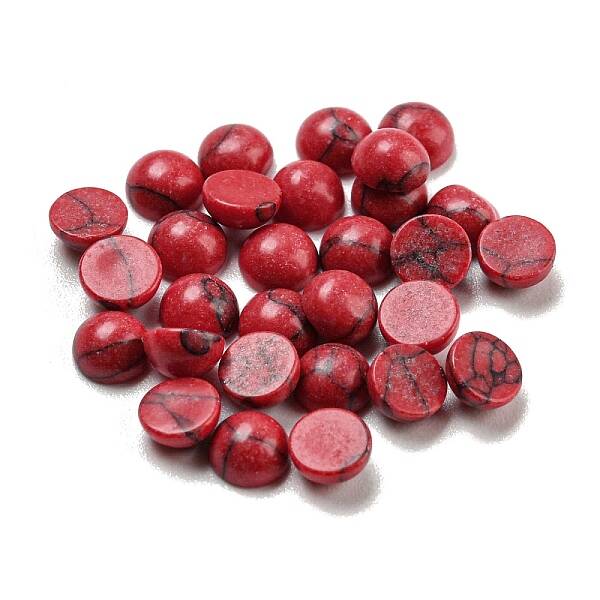 Synthetic Red Turquoise Cabochons