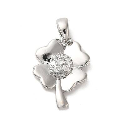 Brass Micro Pave Cubic Zirconia Pendants