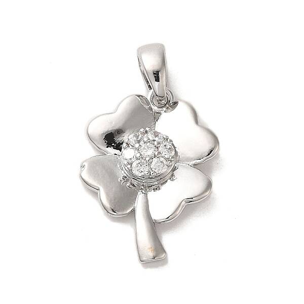 Brass Micro Pave Cubic Zirconia Pendants
