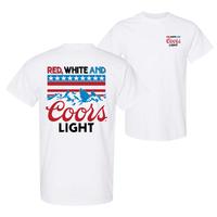 Red White And Coors Light Tee, 4th of July Graphic Tees For Men and Women, America Shirt, Patriots Style, Trendy T-shirts, Me...