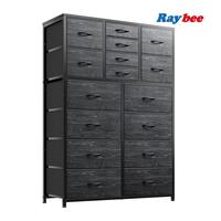RaybeeFurniture 16 Drawer Tall Dresser, Large Chest Drawer of Fabric Dresser, Home Storage Organizer Cabinet for Guest Room, ...