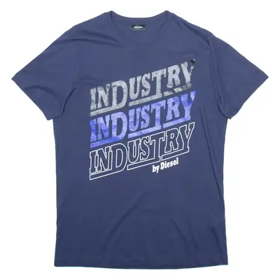 DIESEL Mens T-Shirt Blue M