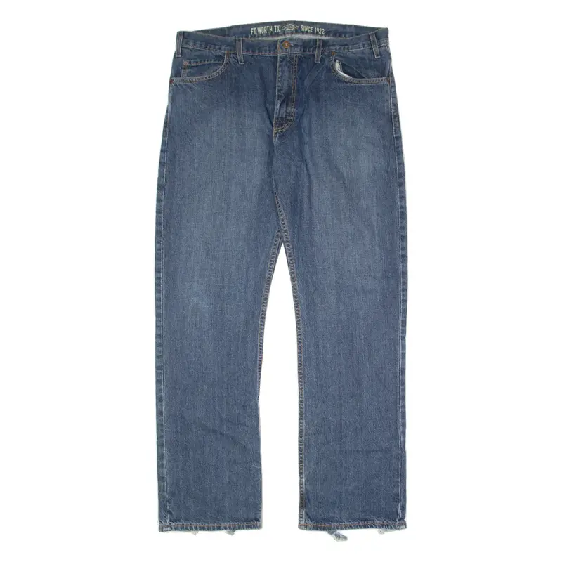 DICKIES Workwear Mens Jeans Blue Regular Straight W36 L32