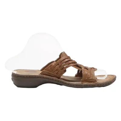 UGG Slider Sandals Brown Leather Womens UK 6.5