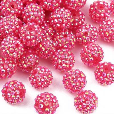 AB-Color Resin Rhinestone Beads