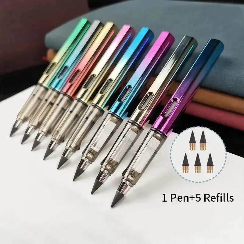 1pcsNew Technology Unlimited Writing Pencil No Ink Novelty Pen Art Sketch Painting Tools Kid Gift School Supplies Stationery