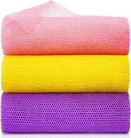 3 Pieces African Bath Sponge African Net Long Net Bath Sponge Exfoliating Shower Body Scrubber Back Scrubber Skin Smoother,Gr...