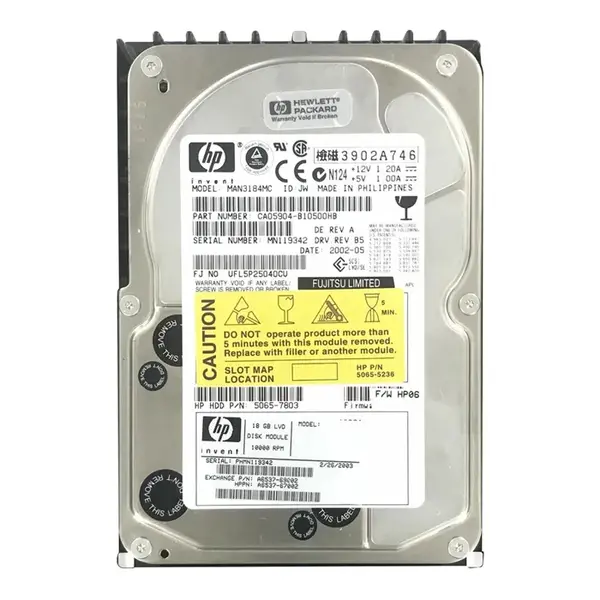 A6537-69002 HP 18.2GB Ultra-160 SCSI 10000 3.5-inch Hard Drive