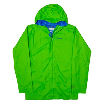 COLUMBIA Rain Jacket Green Boys XL
