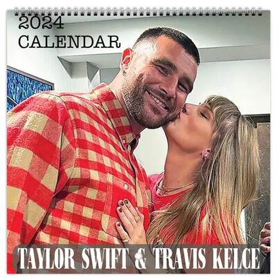Travis And Taylor Swift 2024 Calendar, Swift, Kelce, Chiefs, Eras Tour, Gift, Football