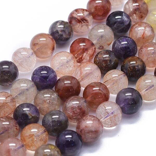 Natural Rutilated Quartz Beads Strands