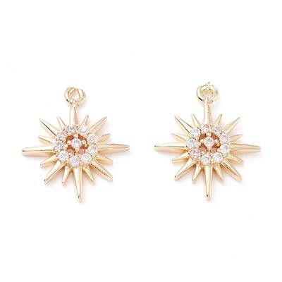 Rack Plating Brass Micro Pave Cubic Zirconia Pendants