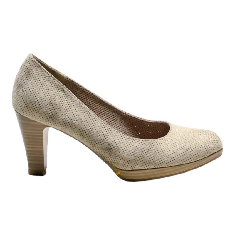 MARCO TOZZI Pump Heels Beige Synthetic Womens UK 4