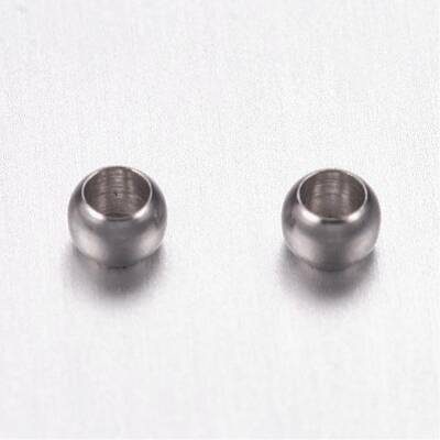 Tarnish Resistant 316 Surgical Stainless Steel Crimp Beads