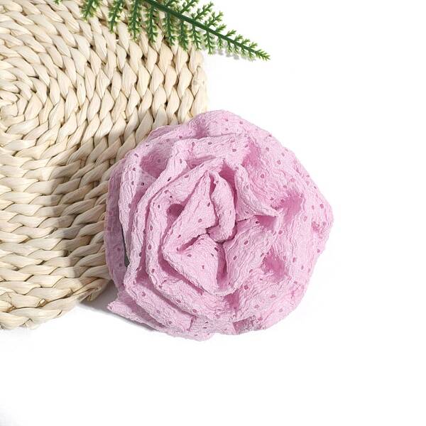 Fashion Flower Cloth with Plastic Claw Hair Clips