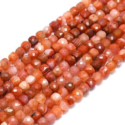 Natural Red Agate Beads Strands