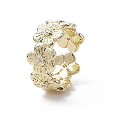 Rack Plating Brass Open Cuff Ring