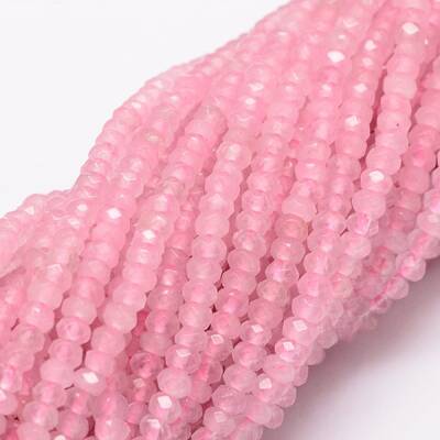 Dyed Natural Malaysia Jade Rondelle Beads Strands