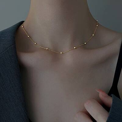 304 Stainless Steel Satellite Chains Necklaces for Women