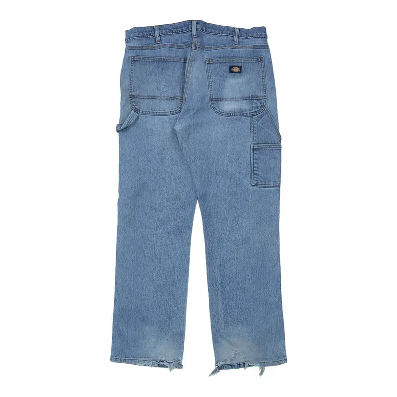 Dickies Carpenter Trousers - 38W 32L Blue Cotton