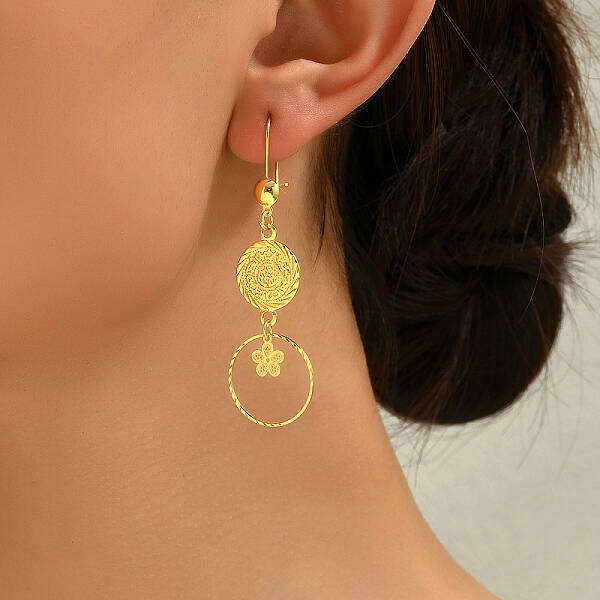 Geometric Hollow Retro Earrings