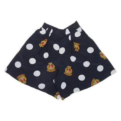 BISS Womens Casual Shorts Blue Relaxed Spotted XXS W23