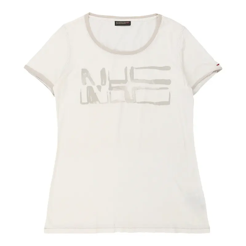 Napapijri Graphic T-Shirt - XL White Cotton | Size: x-large