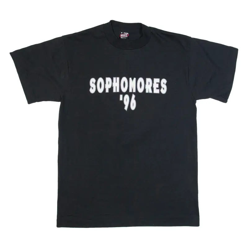 BEST FRUIT OF THE LOOM Sophomores '96 Mens T-Shirt Black 90s USA M