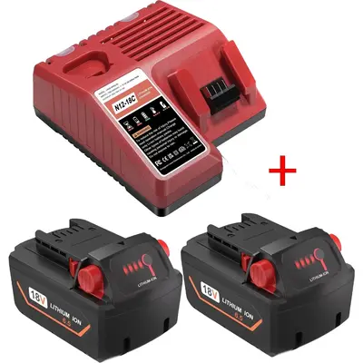 JYJZPB 2 Pack 6.5Ah ΛΛ18 Batteries for Milwaukee ΛΛ18 Battery Lithium High Output 48-11-1850 48-11-1862 48-11-1840 48-11-...