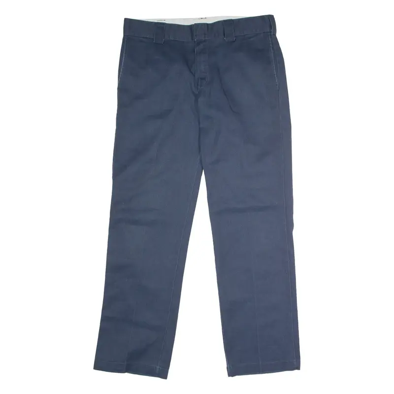 DICKIES Workwear Mens Trousers Blue Slim Straight W36 L30