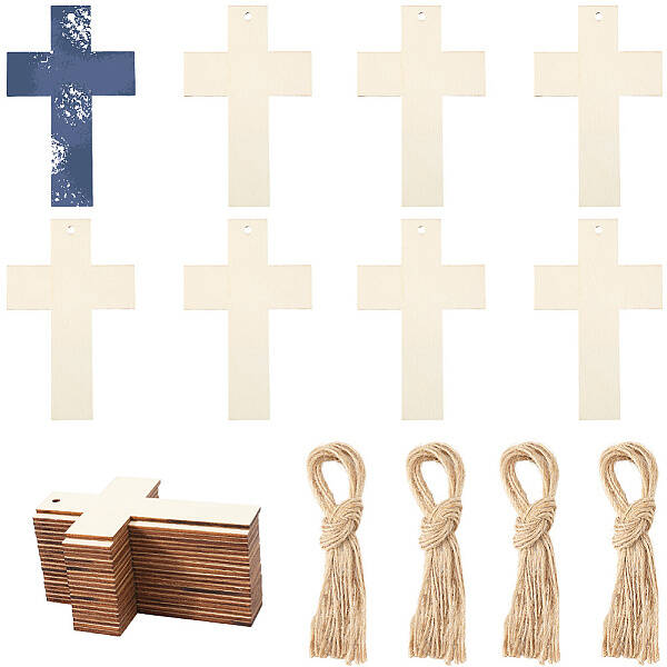 Wood Cross Pendant Decorations