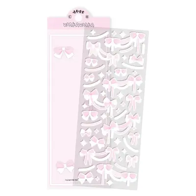 Bowknot Pattern Sticker, Self Adhesive Decorative Stickers, DIY Stickers for Water Bottle, Laptop, Phone Case, Scrapbooking &...