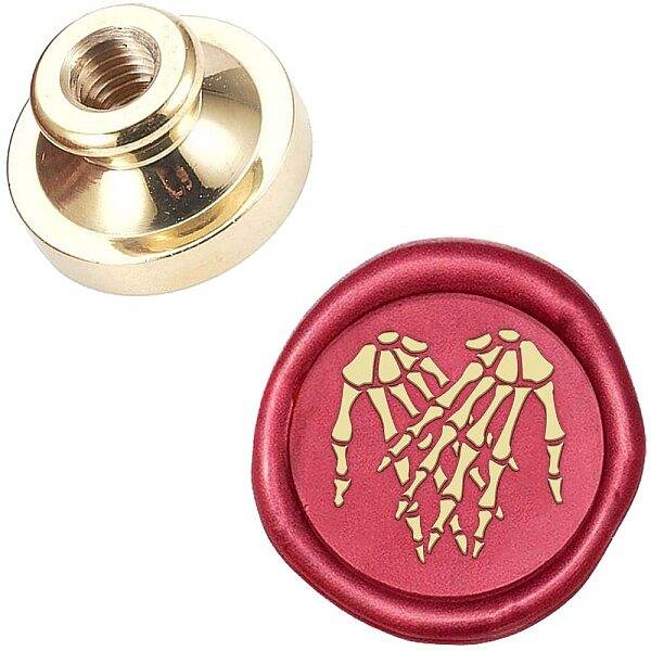 CRASPIRE Wax Seal Stamp Head Skull Removable Sealing Brass Stamp Head Only for Creative Gift Envelopes Invitations Cards Deco...