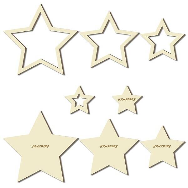 8Pcs 8 Style Wood Hoop Rings Macrame for DIY Craft Making