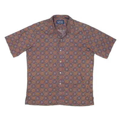THE ONO SHIRT Mens Shirt Purple Crazy Pattern XL