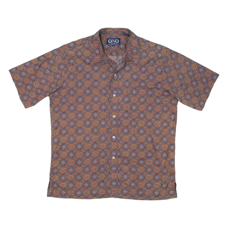 THE ONO SHIRT Mens Shirt Purple Crazy Pattern XL