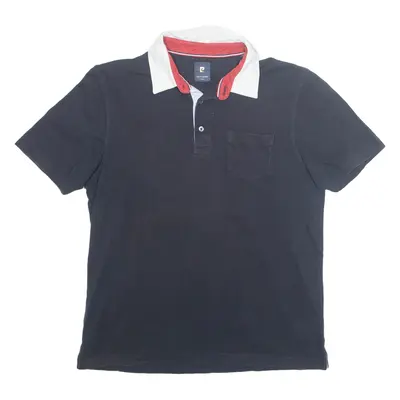 PIERRE CARDIN Mens Polo Shirt Black L