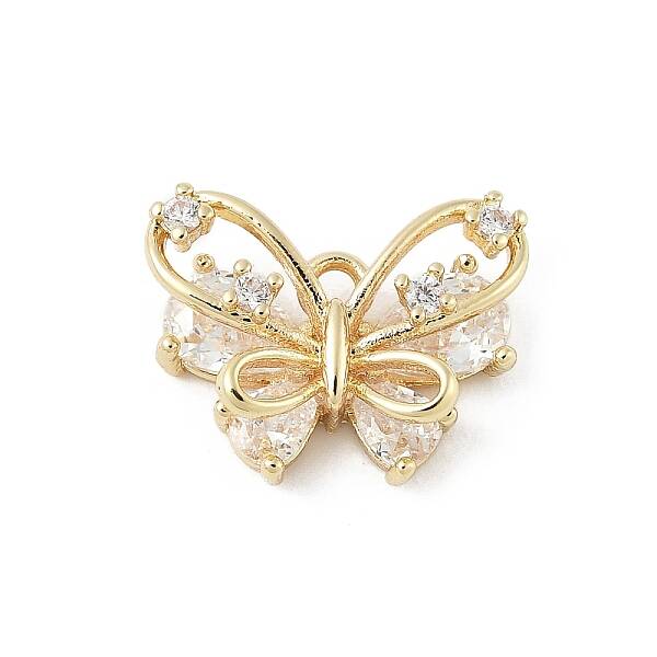Brass Micro Pave Cubic Zirconia Pendants