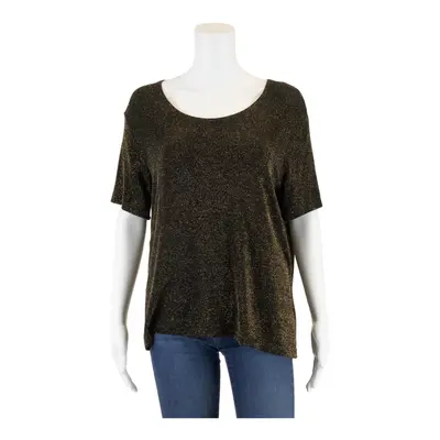 INITIATIVES Glitter Gold Basic Top XL