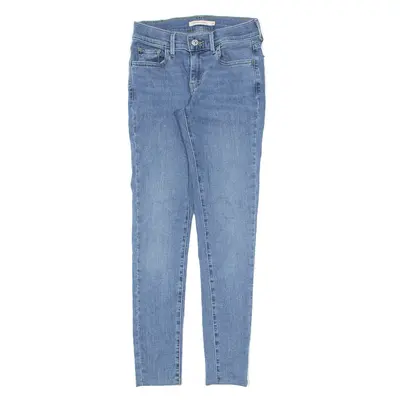 LEVI'S 710 BIG E Jeans Blue Denim Slim Skinny Stone Wash Womens W25 L27