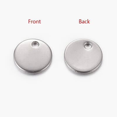 Tarnish Resistant 304 Stainless Steel Stamping Blank Tag Pendants