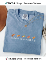 Hot Dog Shirt, Comfort Colors Bad Day to Be a Hotdog T-shirt, Funny Retro Hotdog, Women's 4th of July Shirt, Memorial Day Gif...