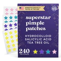 LivaClean 240 CT Superstar Pimple Patches w/Salicylic Acid & Tea Tree, Star Acne Patches for Face, Hydrocolloid Acne Patches ...