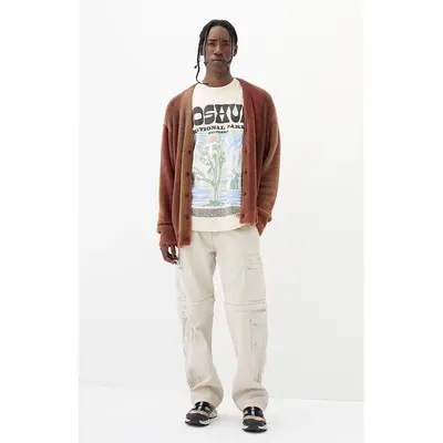 Pacsun Men's Dylan Baggy Jeans Cargo Zip-Off Cream