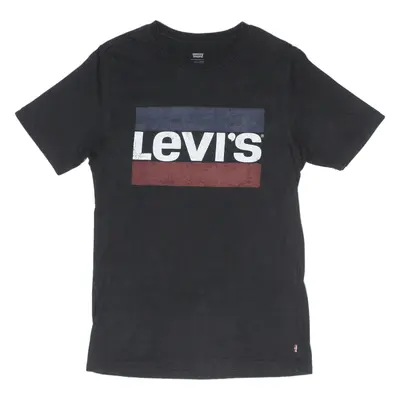LEVI'S T-Shirt Black Short Sleeve Mens XS