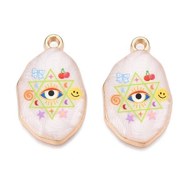 Printed Rack Plating Alloy Enamel Pendants
